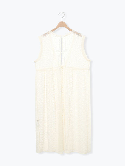 チュール刺繍前後2WAYノースリワンピース（オフホワイト/ブラック/キナリ）｜Samansa Mos2（サマンサ モスモス）通販