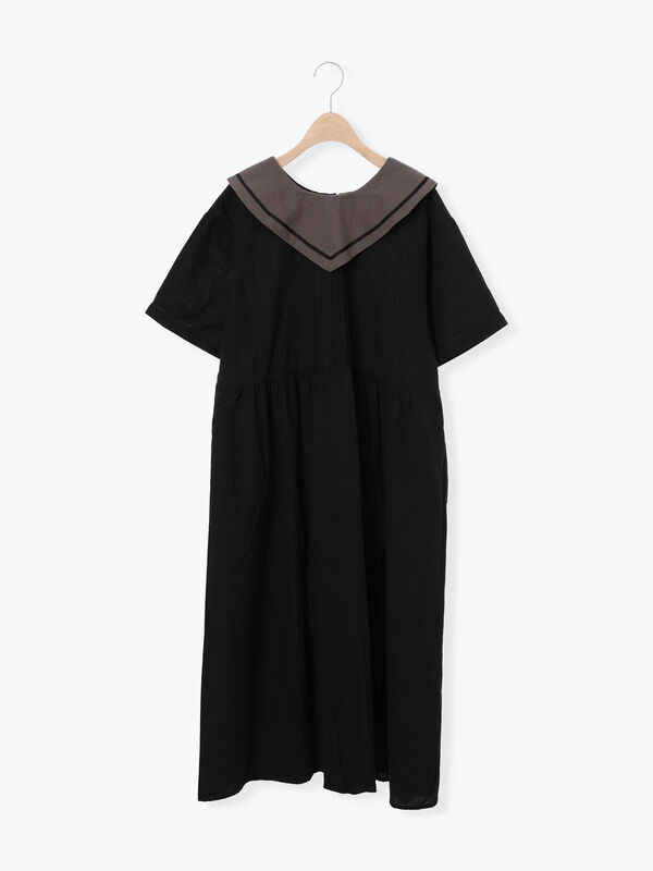 ビッグ襟前後2WAYワンピース（ブラック）｜Samansa Mos2（サマンサ モスモス）通販