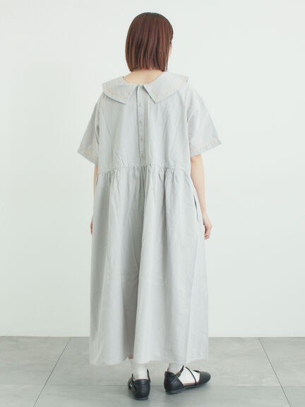 ビッグ襟前後2WAYワンピース（ブラック/ベージュ/ブルー）｜Samansa Mos2（サマンサ モスモス）通販