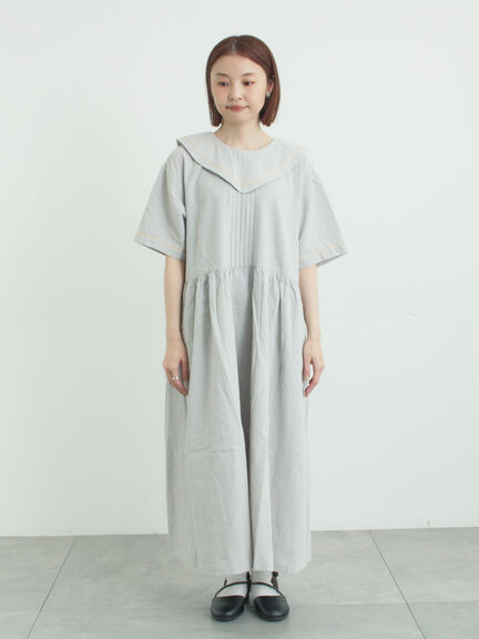 ビッグ襟前後2WAYワンピース（ブラック/ベージュ/ブルー）｜Samansa Mos2（サマンサ モスモス）通販