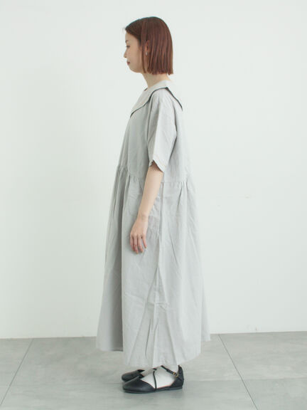 ビッグ襟前後2WAYワンピース（ブラック/ベージュ/ブルー）｜Samansa Mos2（サマンサ モスモス）通販