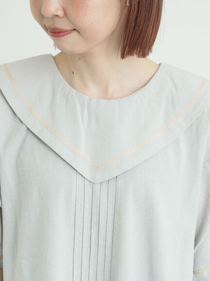 ビッグ襟前後2WAYワンピース（ブラック/ベージュ/ブルー）｜Samansa Mos2（サマンサ モスモス）通販