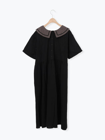 ビッグ襟前後2WAYワンピース（ブラック/ベージュ/ブルー）｜Samansa Mos2（サマンサ モスモス）通販