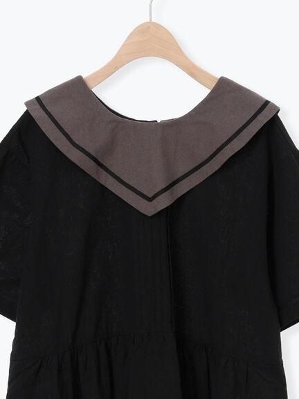 ビッグ襟前後2WAYワンピース（ブラック/ベージュ/ブルー）｜Samansa Mos2（サマンサ モスモス）通販