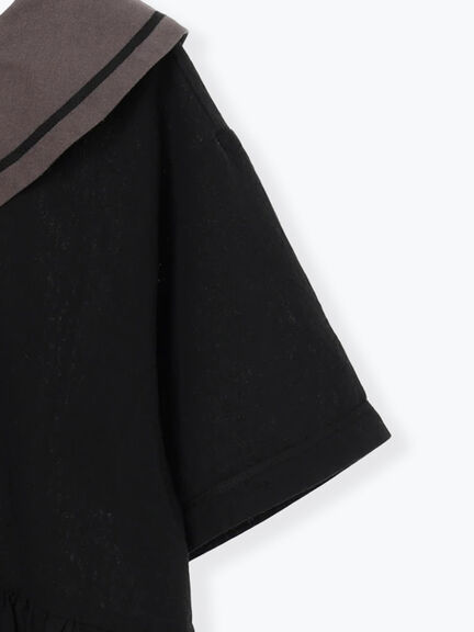 ビッグ襟前後2WAYワンピース（ブラック/ベージュ/ブルー）｜Samansa Mos2（サマンサ モスモス）通販