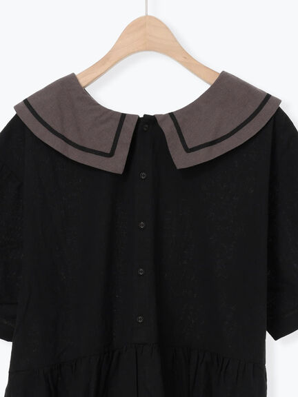 ビッグ襟前後2WAYワンピース（ブラック/ベージュ/ブルー）｜Samansa Mos2（サマンサ モスモス）通販