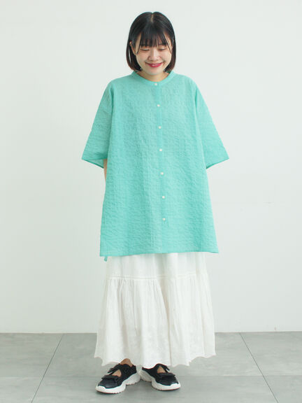 インド綿3D刺繍スカート（オフホワイト/ブラック/ブラウン）｜Samansa Mos2（サマンサ モスモス）通販