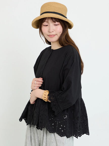 kazumi×Samansa Mos2】ブラウス　black ブラック サマンサモスモス kazumi コラボ レースブラウス ブラック｜Yahoo