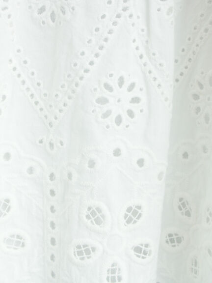 裾スカラップレース切替ブラウス（オフホワイト/ブラック/ベージュ）｜Samansa Mos2（サマンサ モスモス）通販