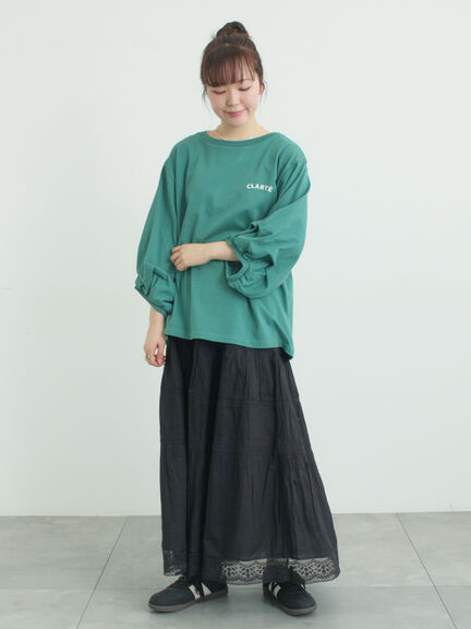 袖タックTシャツ（オフホワイト/グレー/グリーン/ネイビー）｜Samansa Mos2（サマンサ モスモス）通販