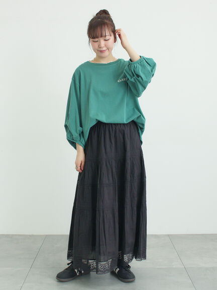 袖タックTシャツ（オフホワイト/グレー/グリーン/ネイビー）｜Samansa Mos2（サマンサ モスモス）通販