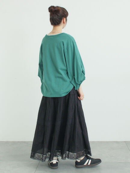 袖タックTシャツ（オフホワイト/グレー/グリーン/ネイビー）｜Samansa Mos2（サマンサ モスモス）通販