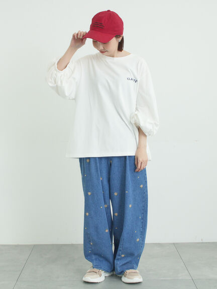 袖タックTシャツ（オフホワイト/グレー/グリーン/ネイビー）｜Samansa Mos2（サマンサ モスモス）通販