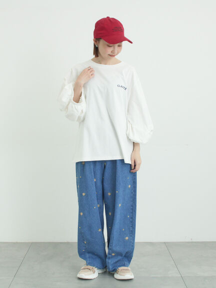 袖タックTシャツ（オフホワイト/グレー/グリーン/ネイビー）｜Samansa Mos2（サマンサ モスモス）通販