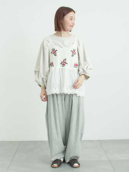 袖タックTシャツ（オフホワイト/グレー/グリーン/ネイビー）｜Samansa Mos2（サマンサ モスモス）通販