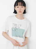 【接触冷感】スクエア箔ロゴTシャツ（オフホワイト）｜Samansa Mos2（サマンサ モスモス）通販