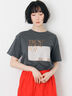 【接触冷感】スクエア箔ロゴTシャツ（オフホワイト/チャコールグレー/サックスブルー）｜Samansa Mos2（サマンサ モスモス）通販