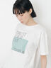 【接触冷感】スクエア箔ロゴTシャツ（オフホワイト/チャコールグレー/サックスブルー）｜Samansa Mos2（サマンサ モスモス）通販