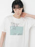 【接触冷感】スクエア箔ロゴTシャツ（オフホワイト/チャコールグレー/サックスブルー）｜Samansa Mos2（サマンサ モスモス）通販