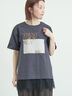 【接触冷感】スクエア箔ロゴTシャツ（オフホワイト/チャコールグレー/サックスブルー）｜Samansa Mos2（サマンサ モスモス）通販