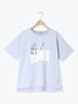 【接触冷感】スクエア箔ロゴTシャツ（オフホワイト/チャコールグレー/サックスブルー）｜Samansa Mos2（サマンサ モスモス）通販