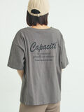 【接触冷感】ロゴ刺繍バックプリントTシャツ（チャコールグレー）｜Samansa Mos2（サマンサ モスモス）通販