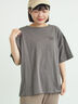 【接触冷感】ロゴ刺繍バックプリントTシャツ（オフホワイト/チャコールグレー/オレンジ/ブラウン）｜Samansa Mos2（サマンサ モスモス）通販