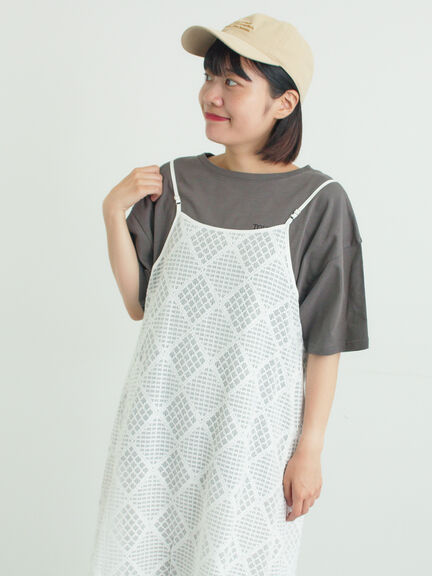 【接触冷感】ロゴ刺繍バックプリントTシャツ（オフホワイト/チャコールグレー/オレンジ/ブラウン）｜Samansa Mos2（サマンサ モスモス）通販