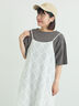 【接触冷感】ロゴ刺繍バックプリントTシャツ（オフホワイト/チャコールグレー/オレンジ/ブラウン）｜Samansa Mos2（サマンサ モスモス）通販