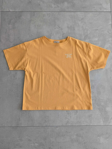 【接触冷感】ロゴ刺繍バックプリントTシャツ（オフホワイト/チャコールグレー/オレンジ/ブラウン）｜Samansa Mos2（サマンサ モスモス）通販