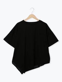 セール】 アシンメトリーリンガーTシャツ（ホワイト/ブラック/ネイビー