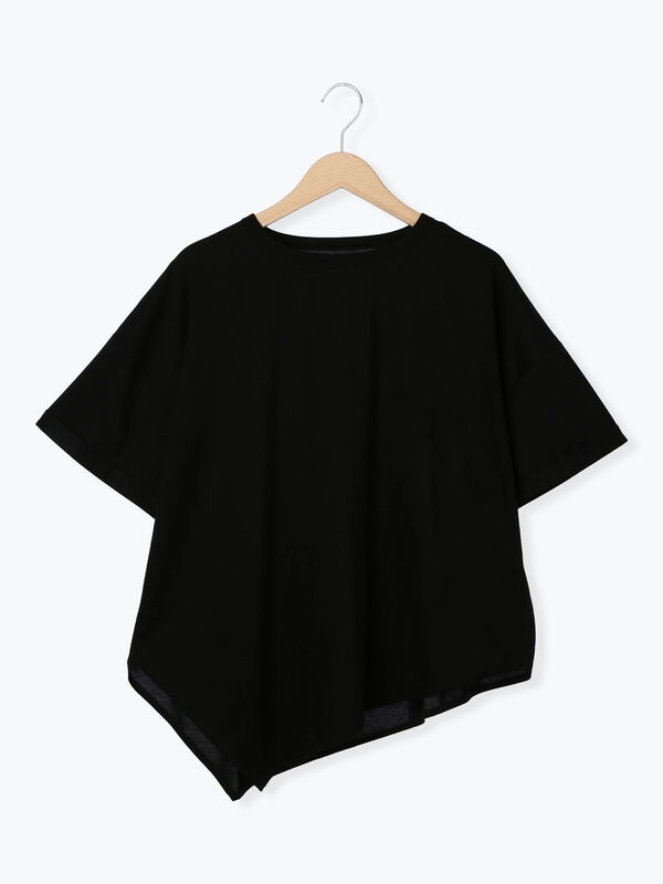 セール】 アシンメトリーリンガーTシャツ（ホワイト/ブラック/ネイビー