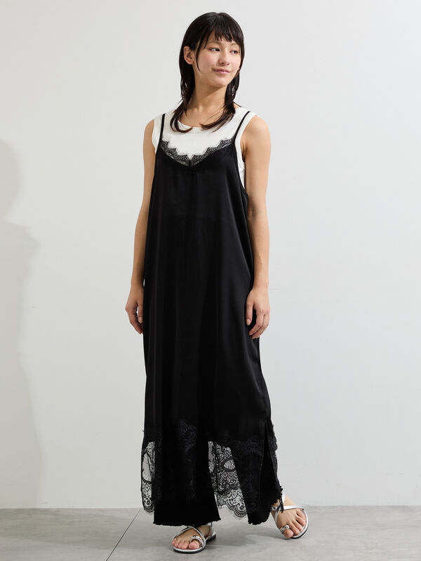 D&G ブラック スリップドレス セール】 サテンスリップドレス（ブラック/モカ/ワンピース/ワンピース