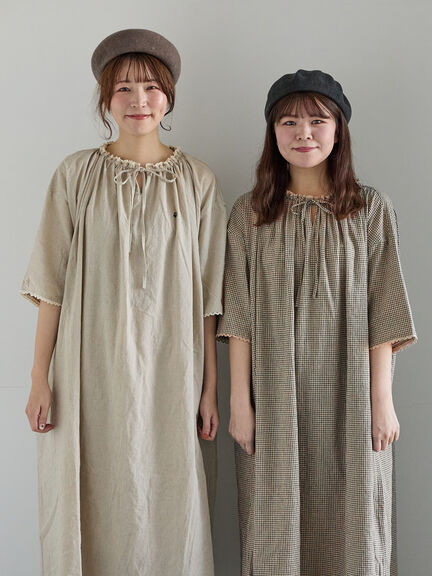 【SA刺繍】スモックワンピース（オフホワイト/ブラック/ベージュ）｜Samansa Mos2（サマンサ モスモス）通販