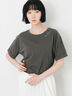 【接触冷感】アソートワンポイント刺繍Tシャツ（オフホワイト/チャコールグレー/イエロー）｜Samansa Mos2（サマンサ モスモス）通販