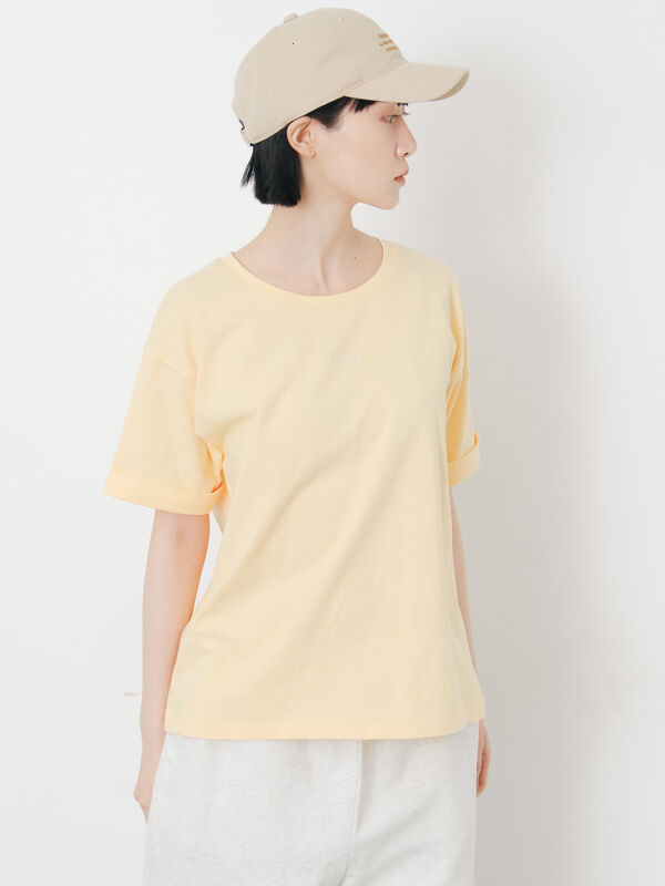 【接触冷感】アソートワンポイント刺繍Tシャツ（イエロー）｜Samansa Mos2（サマンサ モスモス）通販