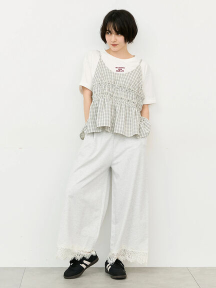 【接触冷感】アソートワンポイント刺繍Tシャツ（オフホワイト/チャコールグレー/イエロー）｜Samansa Mos2（サマンサ モスモス）通販