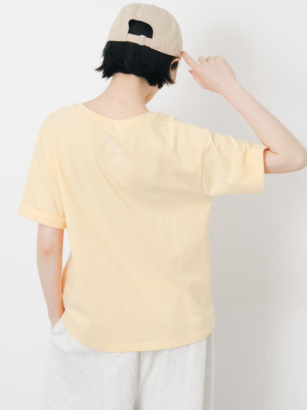 セール】 【接触冷感】アソートワンポイント刺繍Tシャツ（オフホワイト