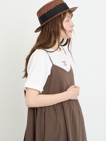 【接触冷感】アソートワンポイント刺繍Tシャツ（オフホワイト/チャコールグレー/イエロー）｜Samansa Mos2（サマンサ モスモス）通販