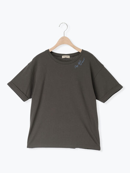 【接触冷感】アソートワンポイント刺繍Tシャツ（オフホワイト/チャコールグレー/イエロー）｜Samansa Mos2（サマンサ モスモス）通販