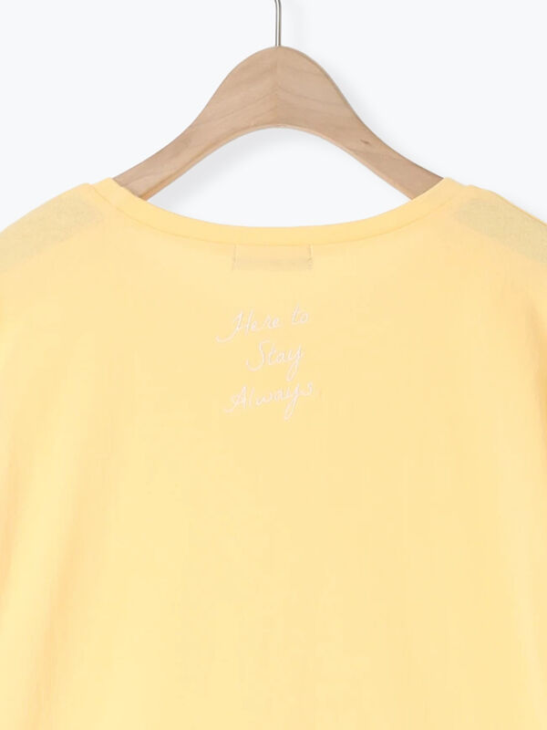 接触冷感】アソートワンポイント刺繍Tシャツ（オフホワイト