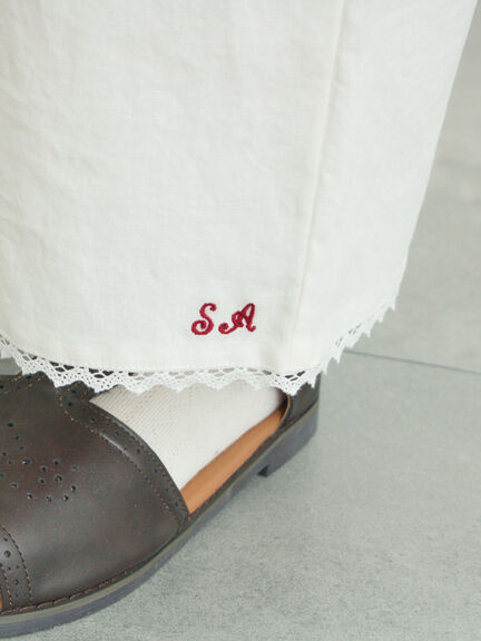 【SA刺繍】裾レースドロワーズパンツ（オフホワイト/ベージュ/チェック）｜Samansa Mos2（サマンサ モスモス）通販
