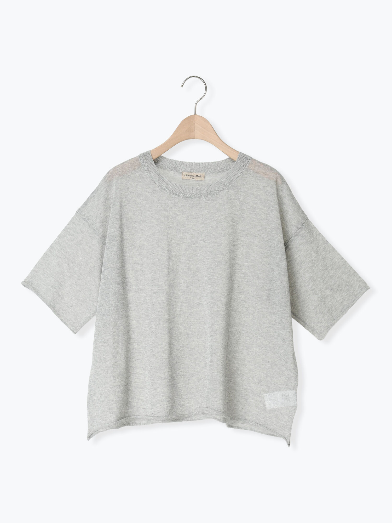 Pois♡ gather2way blouse♡美品 ハイゲージシアーニット（オフホワイト/グレー/ブラック/トップス