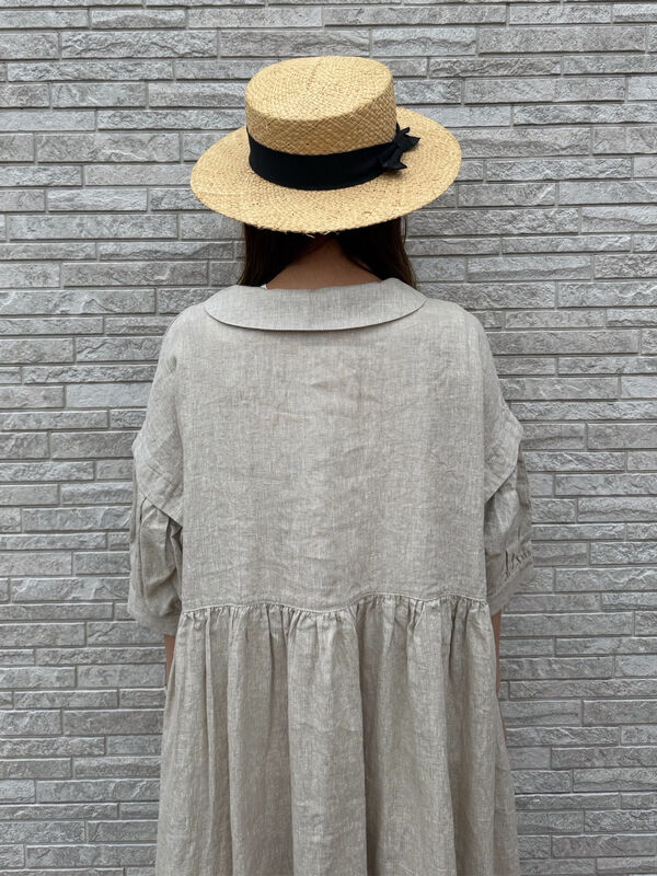 立川店/EC限定】リネンタックパフスリーブワンピース（ピンク/ミント