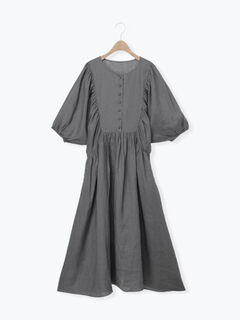 立川店/EC限定】リネンヨーク切替ギャザーワンピース