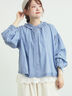 シアーフリル襟ジャケット（サックスブルー）｜Samansa Mos2（サマンサ モスモス）通販