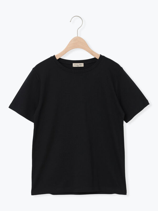 セール】 【汗じみ防止】スムースTシャツ（オフホワイト/ブラック