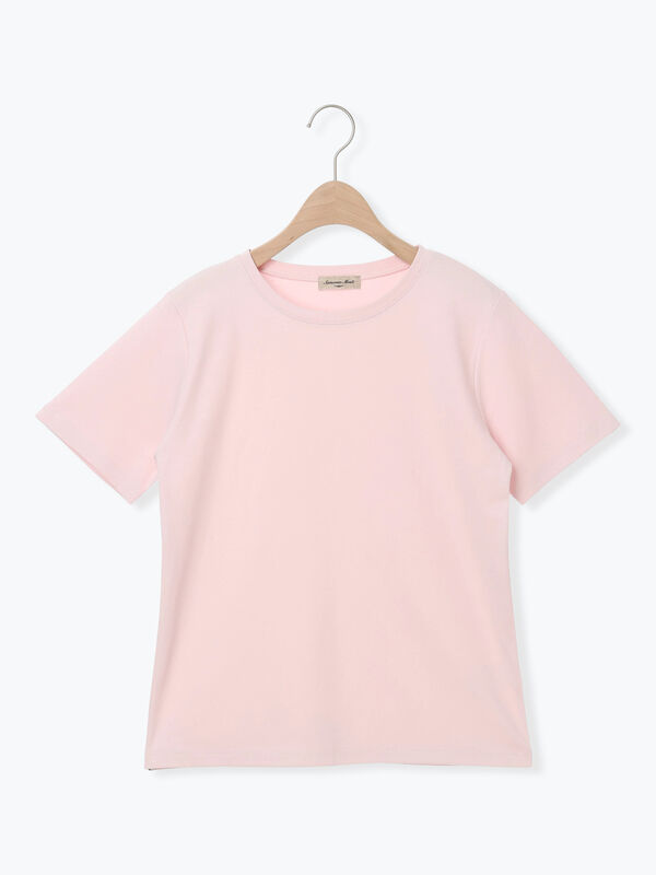 セール】 【汗じみ防止】スムースTシャツ（オフホワイト/ブラック