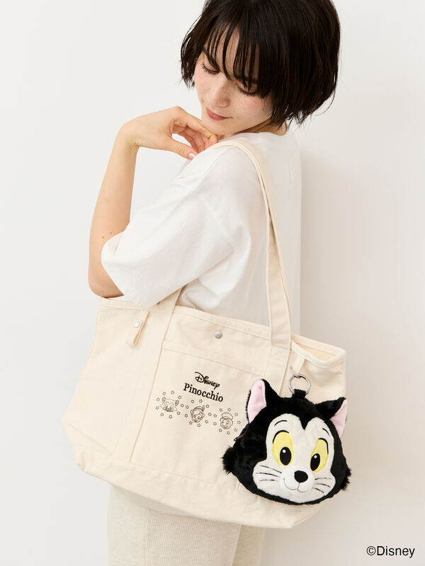 Disney】ピノキオ/トートバッグ（ネイビー/キナリ/バッグ/バッグ