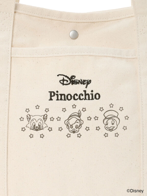 セール】 【Disney】ピノキオ/トートバッグ（ネイビー/キナリ/バッグ